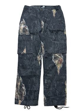 Mens Y2K Mossy Oak Grey Camo Cargo Straight Leg Hunting Pants Size 32x32